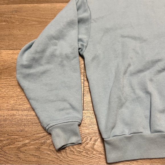 Alo Yoga Accolade Crew Neck Pullover Sweatshirt Blue Small ? Cut Tag - Picture 4 of 9